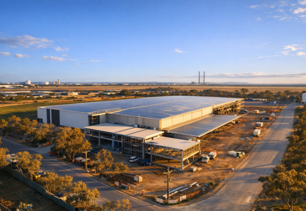 Wingfield SA Warehouse Construction – 3PL Facility Wingfield South Australia warehouse under construction for 3PL logistics by Capital Transport